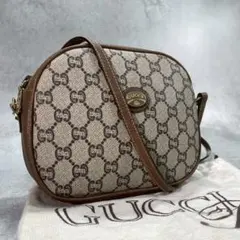 ✨美品✨GUCCI GG ショルダーバッグ ブラウン ベージュ ロゴ レザー 