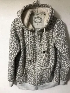 Disney パーカー　裏ボア　レオパード