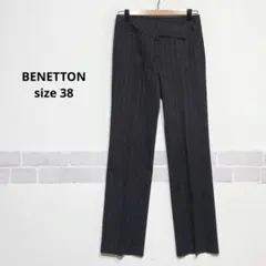 スタイリッシュ センタープレス ストレッチ パンツ ブラウン 洗える i192