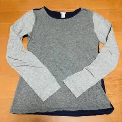 F21 長袖 Tシャツ　M 紺グレーのサムネイル