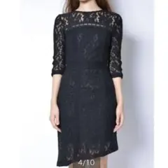 美品✨NINEアシンメトリーワンピース　ブラック