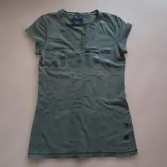 G-STAR RAW Vネック Tシャツ カーキ Lサイズのサムネイル