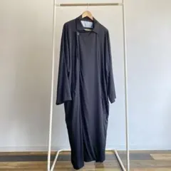 Dulcamara サテンダブルロングコート　ブラックのサムネイル