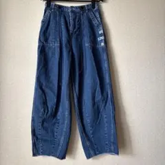 CEPO ワイドレッグデニムパンツ ブルー