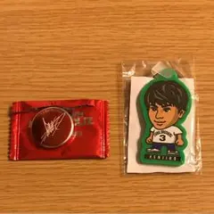山下健二郎 ラバーキーホルダー 缶バッチ