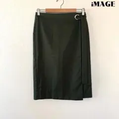 iMAGE イマージュ ラップスカート ひざ丈 タイトスカートのサムネイル