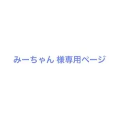 みーちゃん 様の専用ページ