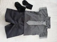 フォーマルセット シャツ80㎝　ズボン90㎝グレー/黒