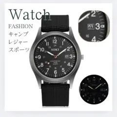メンズ腕時計 ミリタリー 軽量 蓄光 生活防水 アウトドア