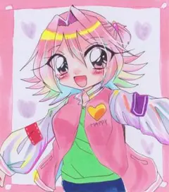 萌え絵 オリジナルイラスト 色紙原画