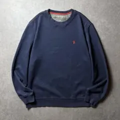 IZOD ワンポイント刺繍　シンプル　アメカジ　スウェット　ネイビー　M