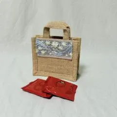 インド刺繍リボン ミニミニ ジュートバッグ ギフト ハロウィン プレゼント