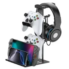 KDD ヘッドホン スタンド ゲームコントローラーホルダー＆ヘッドセットホルダー