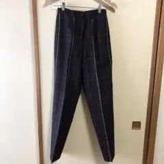 チェック柄ストレートパンツ