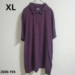OLD NAVY【XL】ポロシャツ 襟付 半袖 ボーダー 紺赤のサムネイル