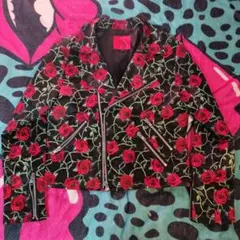 ALTER VENOM バラ柄　ローズ柄　ダブル ライダースジャケット L