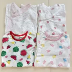 ロンパース コンビ肌着 4点セット まとめ売り 新生児 0〜3ヶ月
