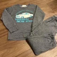 SHISKY グレー スウェットセット 130 裏起毛パジャマ