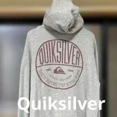 Quiksilver クイックシルバー　ロゴパーカー　グレー　XL
