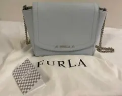 FURLA フルラ ライトブルー ショルダーバッグチェーンショルダーバッグ