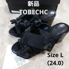 新品　トゥービーシック　サテンリボンサンダル　ミュール　L 24~24.5のサムネイル