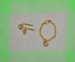 【おまけ付】リカちゃん ネックレス・ピアス セット (37) ハンドメイド