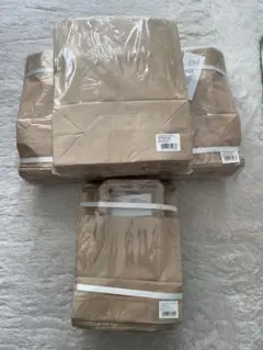 クラフト紙袋 50枚入　200枚セット シモジマ　無地　まとめ売り