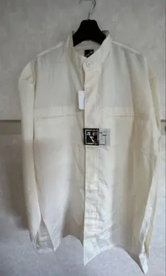 新品　おたふく　スタンドカラーシャツ　オフホワイト　4L