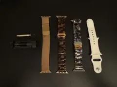 Apple Watch バンド4個セット ホワイト・ゴールド