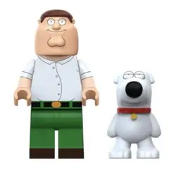 LEGO互換　ファミリー・ガイ　ピーター・グリフィン＆ブライアン　ブロック