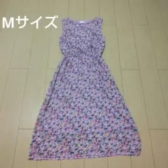 KALANCOE Mサイズ 花柄 ノースリーブ ロングワンピース