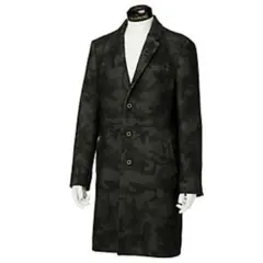 LOVELESSメンズコートMiliorWオフィサーコートSサイズカーキ美品 LOVELESSメンズコートMiliorWオフィサーコートSサイズカーキ美品