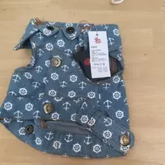 犬用服 デニム マリーン柄 ベスト