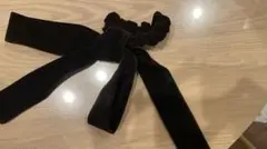 美品 Leticia Ribbon velvet (black) シュシュ 新品】LETICIA Ribbon-VELVET リボンシュシュ ブラック 別注