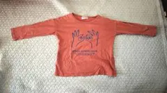 BOBO CHOSES オレンジレッド 長袖カットソー 110cm