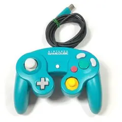 ゲームキューブ 純正コントローラー エメラルドブルー