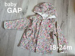 美品！baby GAP★クマ耳フード付き 小花柄パーカー★90cm★リバーシブル