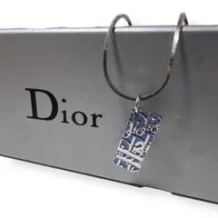 Dior ディオール ペンダント ネックレス トロッター ブルー シルバー