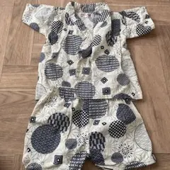 幾何学模様 甚平 90cm くろわっさんすべべ