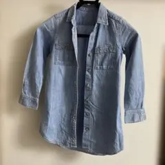 デニムシャツ 120cm コットン100%