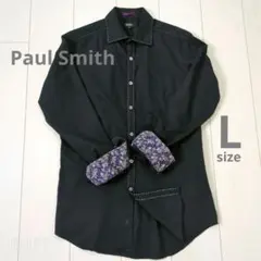 ポールスミス ロンドン デルフィノ スーツ 総裏 ストライプ Mサイズ相当 黒 ポールスミス ロンドン デルフィノ スーツ 総裏 ストライプ M