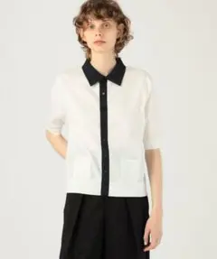 CABaN ギャバン　ポリエステル バイカラーカーディガン