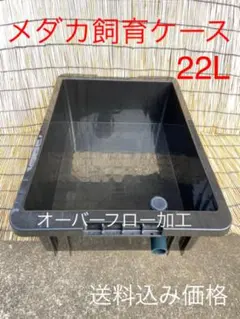 メダカ飼育ケース22L 屋外用オーバーフロー加工　送料無料のサムネイル