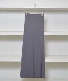 todayful back satin pencil skirtグレー