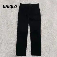 UNIQLO ウルトラストレッチ スキニーデニム 黒 23