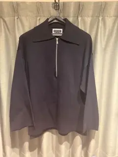 MAISON SPECIAL ブラックジップアップニット