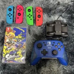 スプラトゥーン3 Switchコントローラー Joy-Con ×4充電器 セット