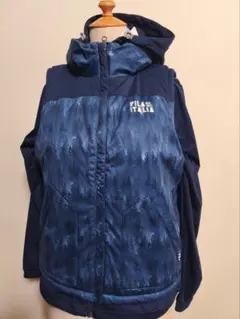 未使用 FILA GOLF LLサイズ レディース 中綿ベスト＋ブルゾン 紺LL