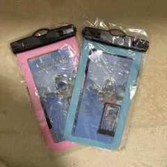防水ケース ピンク・ブルー 2個セット バラ売り可