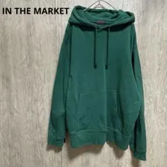 IN THE MARKET 裏毛 グリーン　緑　スウェット　パーカー